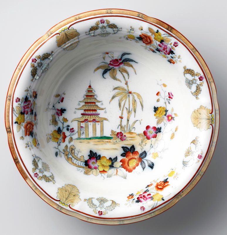 chinoiserie, washing bowl, pottery