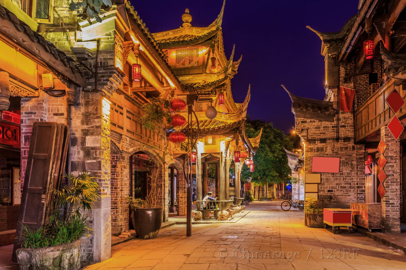 Chengdu, ancient street, traditional house