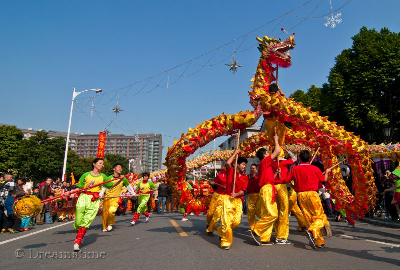 dance, dragon, Foshan, people