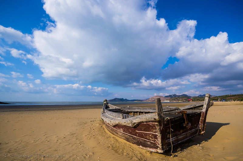 Shandong, beach, boat, coast