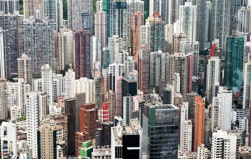 Hong Kong, modern housing, view