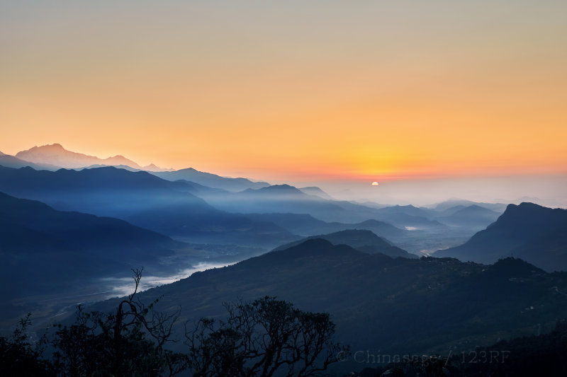 Nepal, sunrise, himalaya