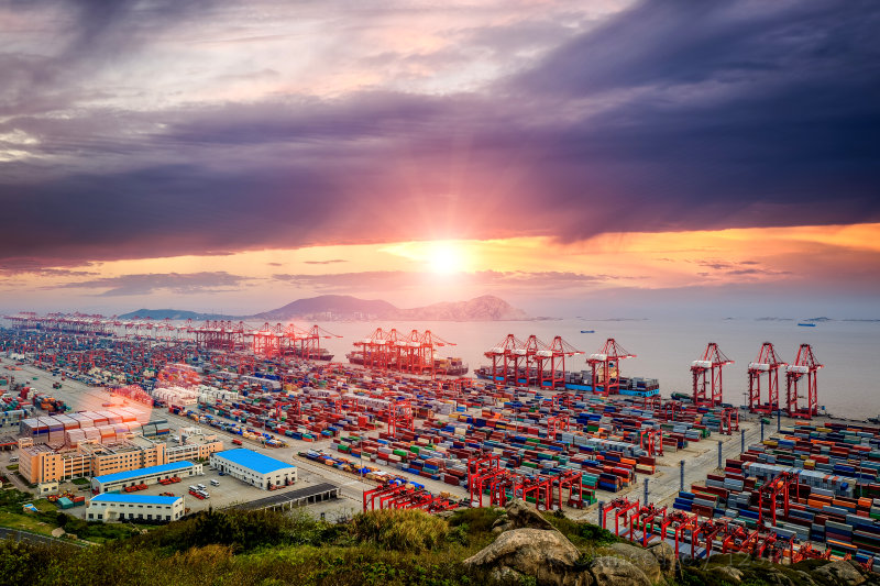 Shanghai, ships, port, industry