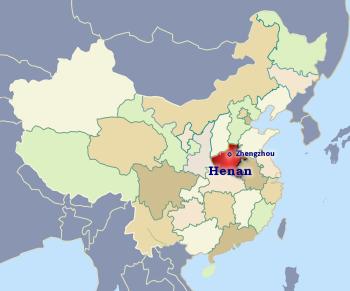 Position of Henan in China