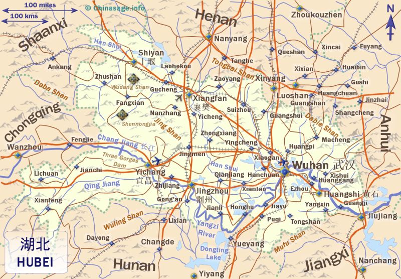 Map of Hubei,Hubei province map