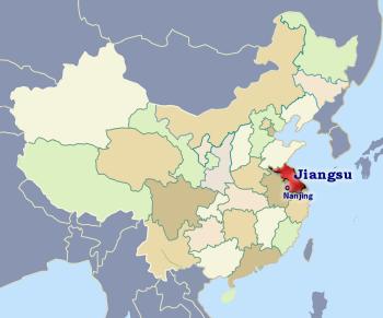 Position of Jiangsu in China
