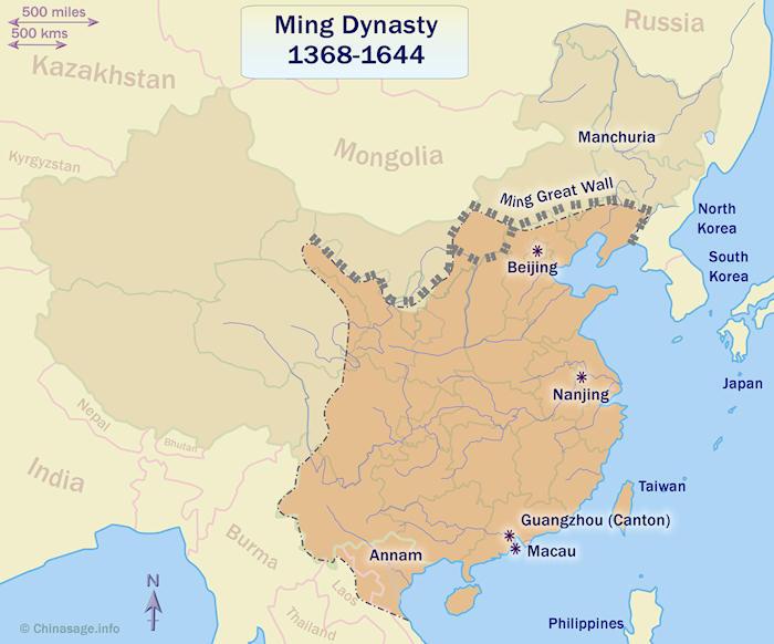 Ming dynasty China map