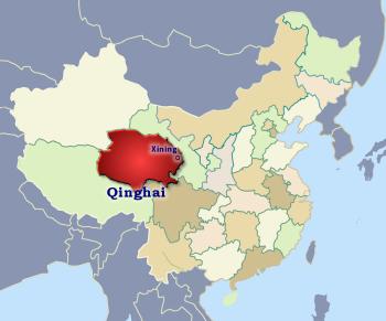 Position of Qinghai in China