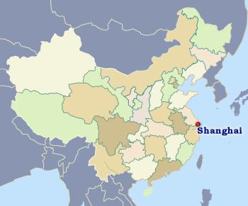Position of Shanghai in China