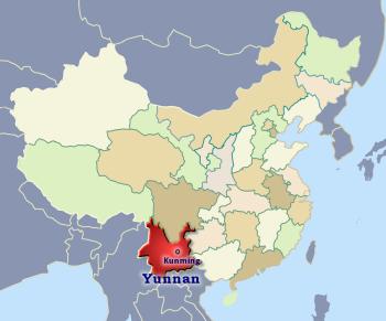 Position of Yunnan in China